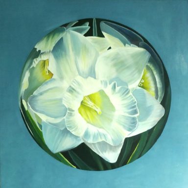 Serie Gaskugeln - weiße Narzisse