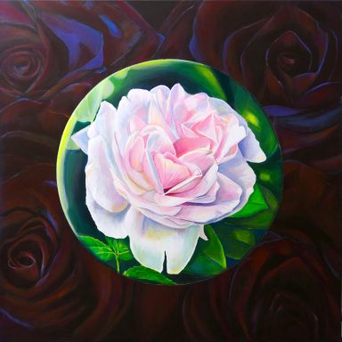 Serie Glaskugeln - Rosa Rose