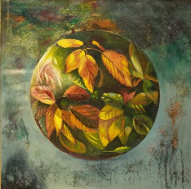 Serie Glaskugeln - Herbstlaub